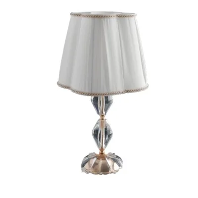 Lampada da tavolo luxury oro in cristallo, 1 luce E14, 25x47cm