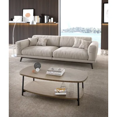 Maconi Tavolino rettangolare Milord 1041 con piano in melaminico da 105x55 cm e h. 35 cm serie Coffee Table collection | 2 pi