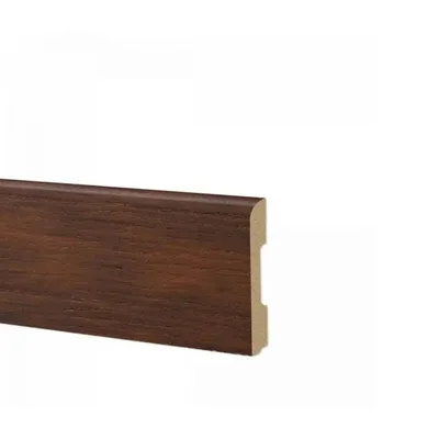 Battiscopa in duropolimero effetto legno noce 2000x68x10mm