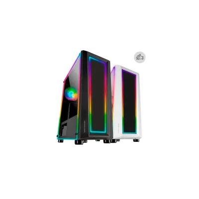 CASE MARS Gaming MC-ART Mid-Tower ATX Micro ATX Mini-ITX Vetro temperato frontale e laterale in cui puoi creare i tuoi disegni