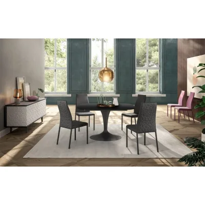 Ozzio Tavolo allungabile Bravo art. T312 con struttura in metallo e piano a scelta da 120x120 (175x120) cm