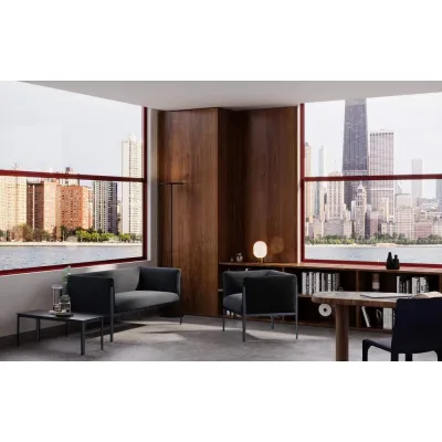 Cassina Divano 2 posti Cotone Slim con struttura in alluminio e seduta a scelta da 148 cm