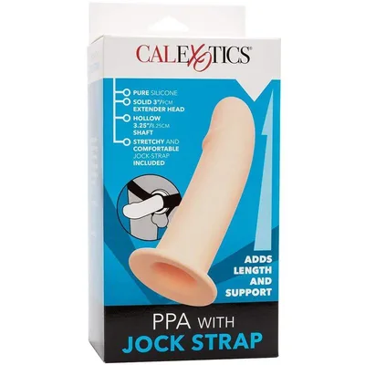 Guaina Pene CalExotics PPA Silicone con Jock Strap Estensore 17,8 cm
