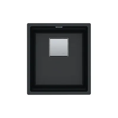 Franke: Lavello una vasca Vasche Kubus 2 Sottotop KNG 110-37 125.0529.308 finitura fragranite nero da 37x42 cm