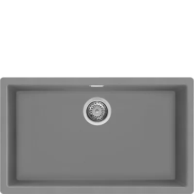 Smeg S Lavello una vasca VZP76CT finitura cemento da 75.6x45.6 cm - Sopratop/Sottotop - IN PROMOZIONE FINO AL 6/07