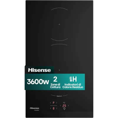 Hisense Piano cottura a induzione HI3201BC in vetroceramica nero da 30 cm