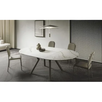 Sedit Tavolo allungabile Oliver con struttura in metallo e piano a scelta - IN PROMOZIONE FINO AL 6/07
