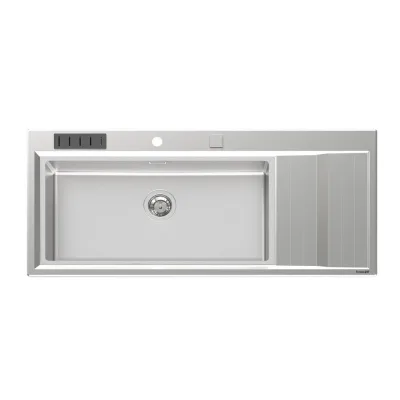 Foster Lavello una vasca con gocciolatoio a destra 4504 052 finitura acciaio inox da 117.3x51.3 cm