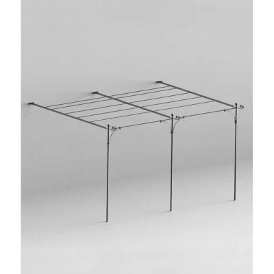 Unopiù Pergola addossata piana SOLAIRE da 376x220/320 cm