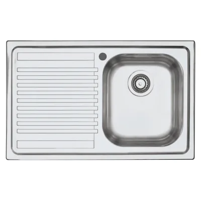 Barazza Lavello una vasca con gocciolatoio sx B_FAST 1LFS81S finitura inox satinato da 79x50 cm - IN PROMOZIONE FINO AL 6/07