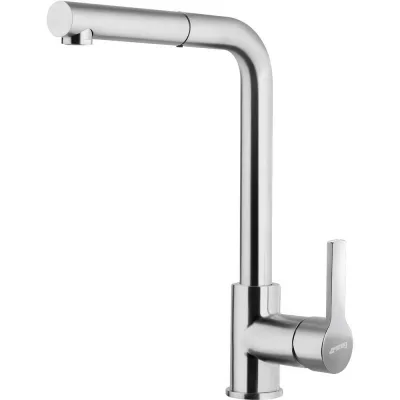 Smeg S Miscelatore monocomando con doccetta MID1NS finitura nichel satinato