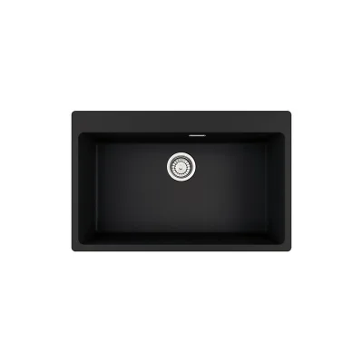 PRONTA CONSEGNA - Franke: Lavello una vasca Vasche Sopratop Centro MRG 610-73 FTL 114.0661.711 finitura fragranite nero da 78x50 cm