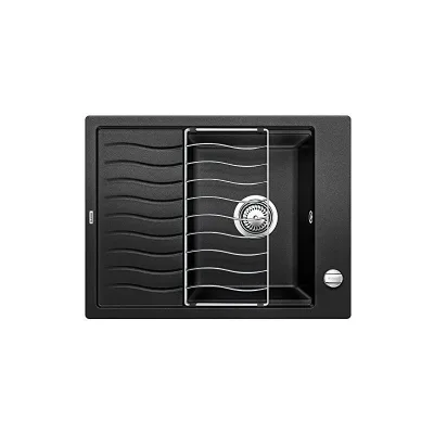 Blanco Lavello una vasca con gocciolatoio ELON 45 S 1520989 finitura antracite da 65x50 cm - Sopratop