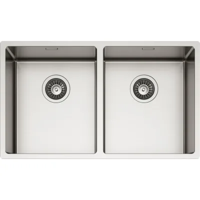 Schock Lavello due vasche NEW TECHNICK N200 TECN200 finitura inox spazzolato da 74.5x44 cm