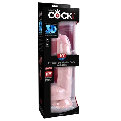 Dildo Realistico Pipedream King Cock Plus Fat 25 cm Triple Density Ventosa