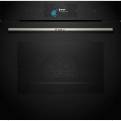 Bosch Forno a vapore da incasso HSG7584B1 finitura nero da 60 cm - Serie 8
