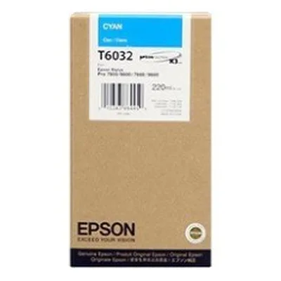 CARTUCCIA ORIGINALE EPSON Stylus Pro 7800 C13T603200 T6032 CIANO