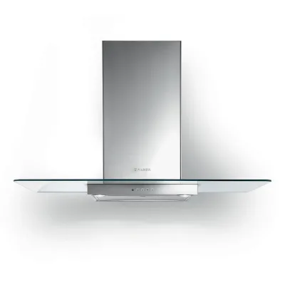 Faber Cappa a parete NICE LED SRM X/V NS A90 325.0617.053 finitura acciaio inox e vetro da 90 cm