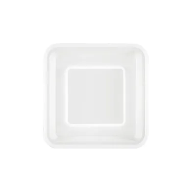 Plafoniera quadrata in alluminio bianco, diffusore in acrilico, 1 LED 45W, CCT, 49.5x49.5cm