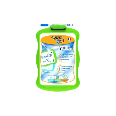 Bic Velleda Lavagna Scuola Bianca Millimetrica +1 Pennarello Velleda Blu +1 Gomma 20x30cm 841362