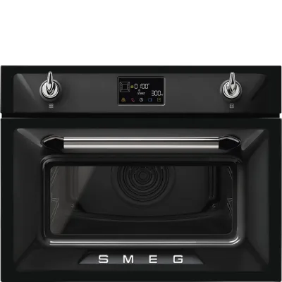 Smeg S Forno compatto combinato microonde Galileo SO4902M1N finitura nero da 60 cm
