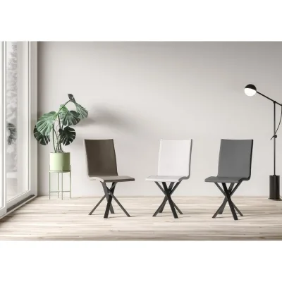 Itamoby Sedia Aury Soft in similpelle e struttura in ferro antracite da h. 88 cm