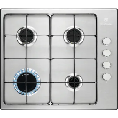 Electrolux Piano cottura a gas Slim Profile KGS6404SX finitura inox da 60 cm