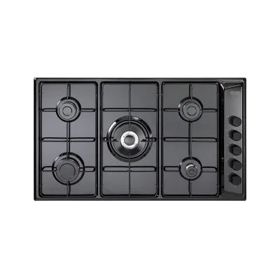 De Longhi Piano cottura a gas FLN 59 DD finitura nero da 86 cm