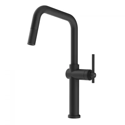 Gessi Miscelatore monocomando con doccetta estraibile Habito 60652 299 finitura Matte Black