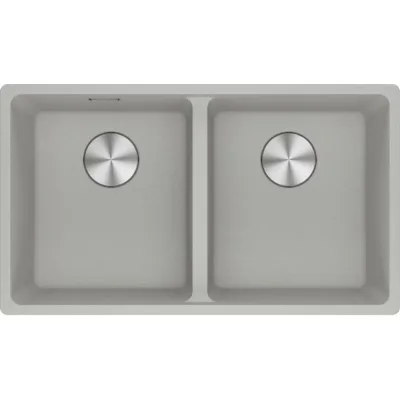 PRONTA CONSEGNA - Franke Lavello due vasche Vasche Sottotop Maris MRG 120-35-35 125.0686.734 finitura fragranite alluminio da 75.3x43.3 cm