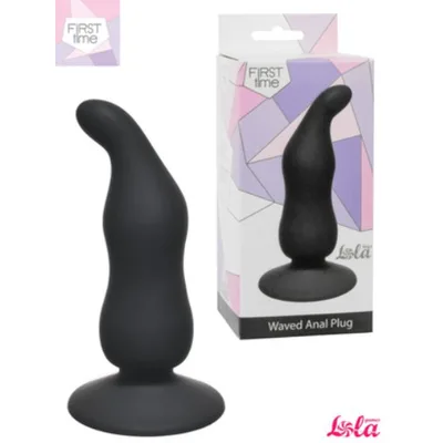 Plug anale Waved ondulato stimolante prostatico nero 11 cm circa x 3,1 cm