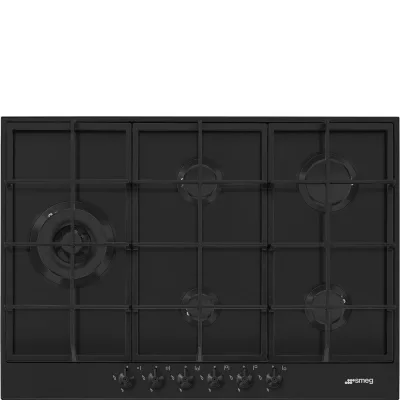 Smeg S Piano cottura a gas PX375LMB finitura inox nero opaco da 72.5 cm - IN PROMOZIONE FINO AL 6/07
