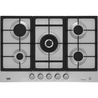 Beko Piano cottura a gas HIAW75226SXE finitura acciaio inox da 75 cm