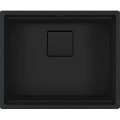 Franke: Lavello una vasca Vasche Sottotop Kubus 2 KNG 110-52 125.0718.450 finitura black matt da 52x42 cm