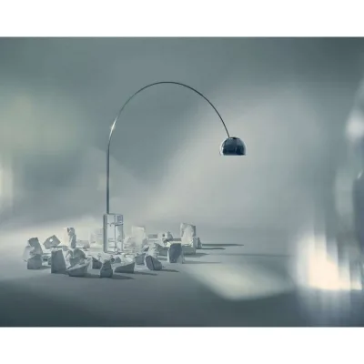 Flos Lampada da terra a luce diretta Arco K in vetro