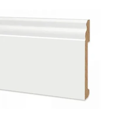 Battiscopa  duropolimero alto ducale bianco 2000x200x14mm