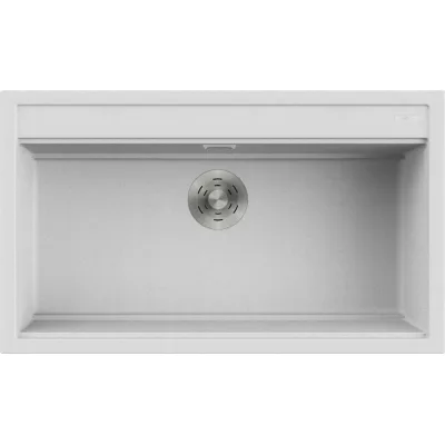 Elleci Lavello una vasca BEST 360 LGB36068 finitura composito G68 bianco da 86x51 cm