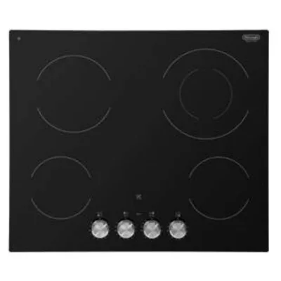 De Longhi Piano cottura a piastre radianti PVC 61 FK in vetroceramica nero da 60 cm