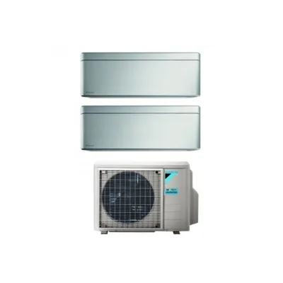 Climatizzatore Condizionatore Daikin Bluevolution Dual Split Serie STYLISH SILVER Inverter 7000+12000 Btu con 2MXM40M9/N  Wi-Fi Integrato 7+12 A+++/A++