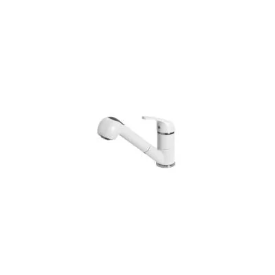 Elleci Miscelatore monocomando con canna girevole e doccetta estraibile VENERE MGKVEN68 finitura G68 bianco