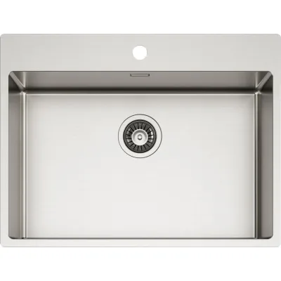 PRONTA CONSEGNA - Schock Lavello una vasca NEW TECHNICK PLUS N100 2L TECPN1002L finitura inox spazzolato da 70x51 cm