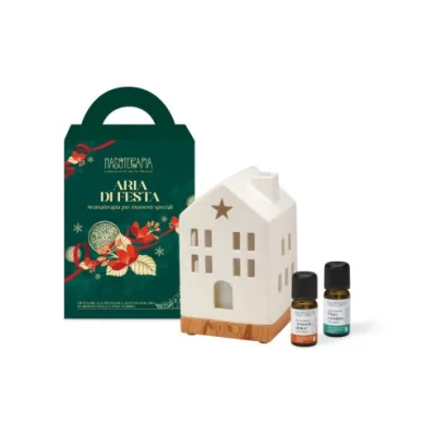 NASOTERAPIA KIT ARIA DI FESTA DIFFUSORE ULTRASUONI OLI ESSENZIALI + 2 OLI