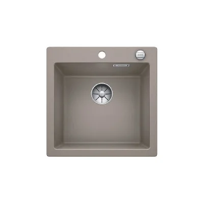 Blanco Lavello una vasca PLEON 5 1521675 finitura tartufo da 51.5x51 cm - Sopratop