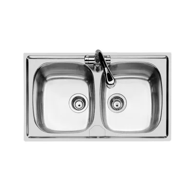 Foster Lavello due vasche 1886 160 finitura acciaio inox da 86x50 cm - IN PROMOZIONE FINO AL 30/06