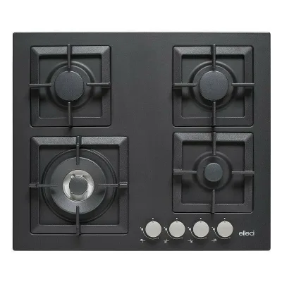 PRONTA CONSEGNA - Elleci Piano cottura a gas PLANO 60 PGSP60140WS finitura G40 nero da 60 cm