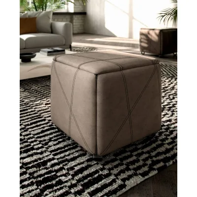 Ozzio Pouf trasformabile Cubix art. S011 completamente rivestito in tessuto - Con 4 sedie pieghevoli all'interno