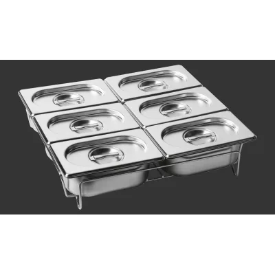 Fulgor Set 6 vaschette GASTRO BOX 6 SET in acciaio inox