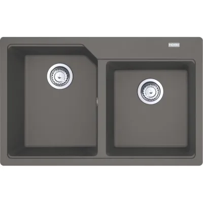 Franke: Lavello due vasche Urban Incasso UBG 620-78 114.0686.767 finitura fragranite stone grey da 78x50 cm