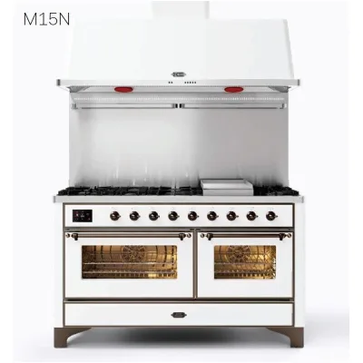 Ilve Cucina M15N Majestic M15FDNE3 doppio forno e piano cottura 9 fuochi con fry top da 151.1 cm