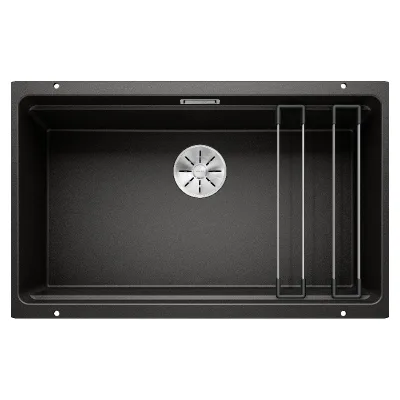 PRONTA CONSEGNA - Blanco | Lavello una vasca ETAGON 700-U 1525891 finitura nero da 73x46 cm - Sottotop